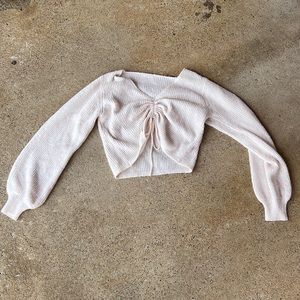 Super Soft Cropped Cream Sweater